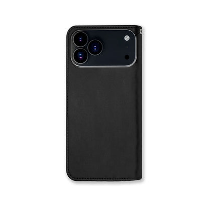 Leather iPhone Cases With Flip Wallet and Strap Black-BC25070