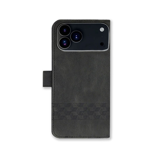 Leather iPhone Cases With Flip Wallet and Wrist Strap Black -BC25048