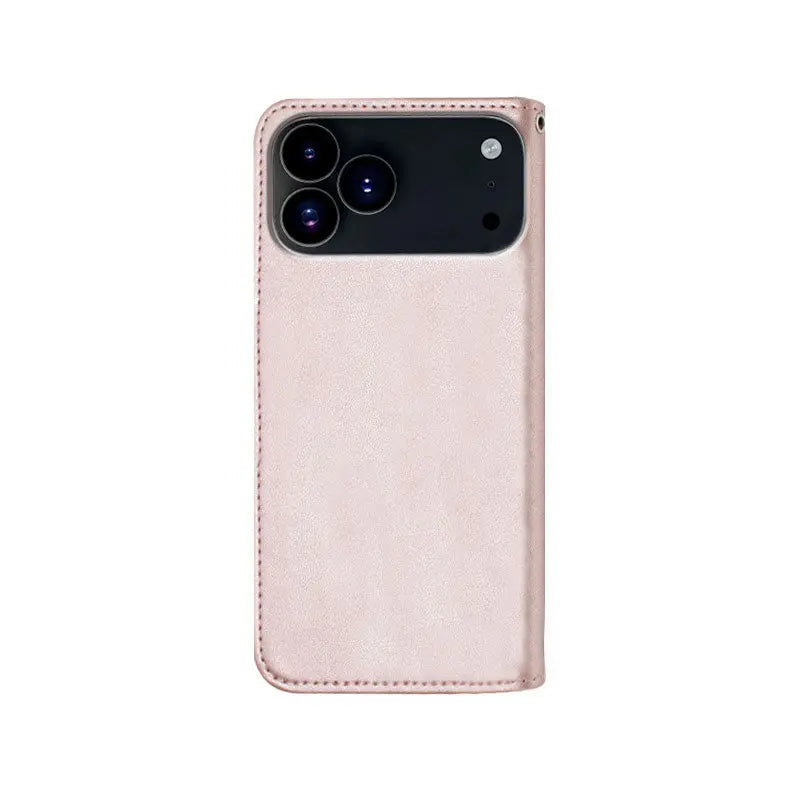 Leather iPhone Cases With Flip Wallet and Strap Brown -BC25072 Burycase