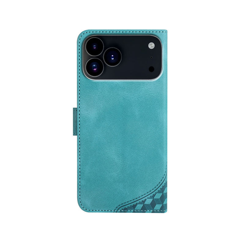 Leather iPhone Cases With Card Holder and Wrist Strap Brown -BC25078