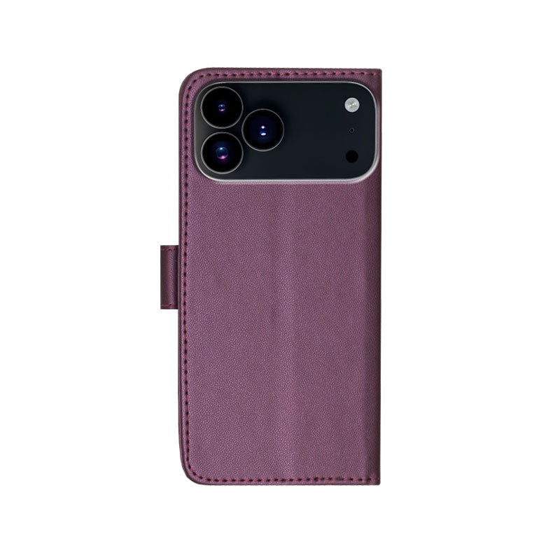 Leather iPhone Cases With Flip Wallet and Strap Black-BC25090