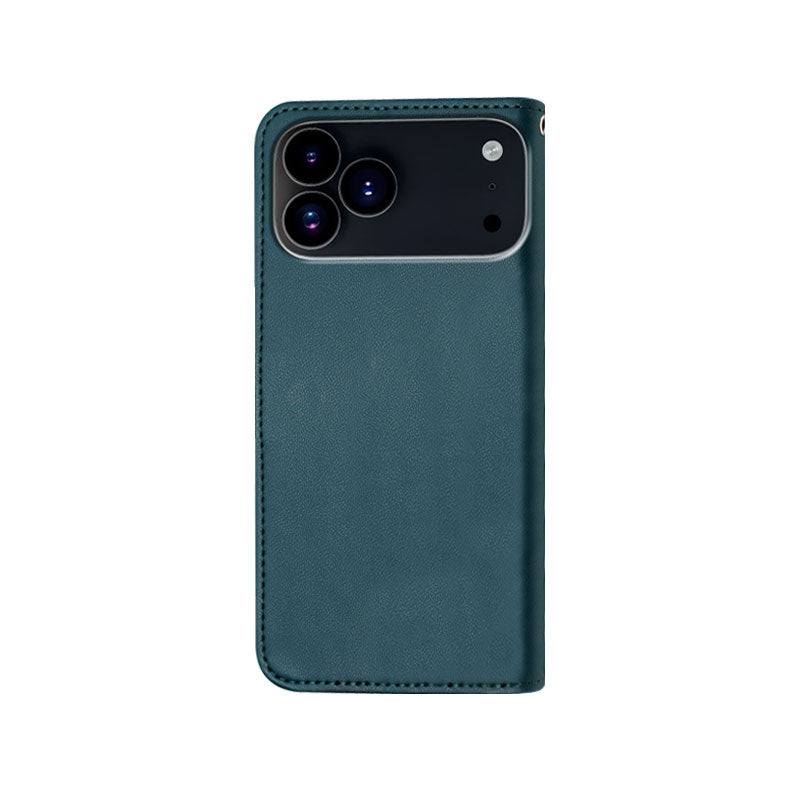 Leather iPhone Cases With Flip Wallet and Strap Black-BC25070