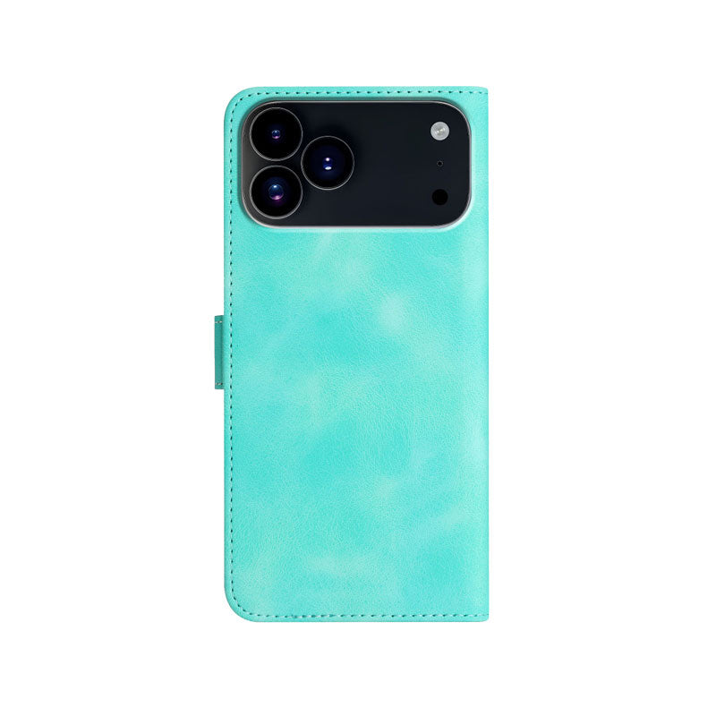 Leather iPhone Cases With Card Holder and Strap Black -BC25058