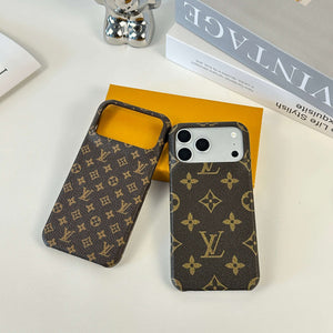 Premium Leather Monogram Magnetic iPhone Case（Compatible With Magsafe）For iPhone 17 Series-CYLV037