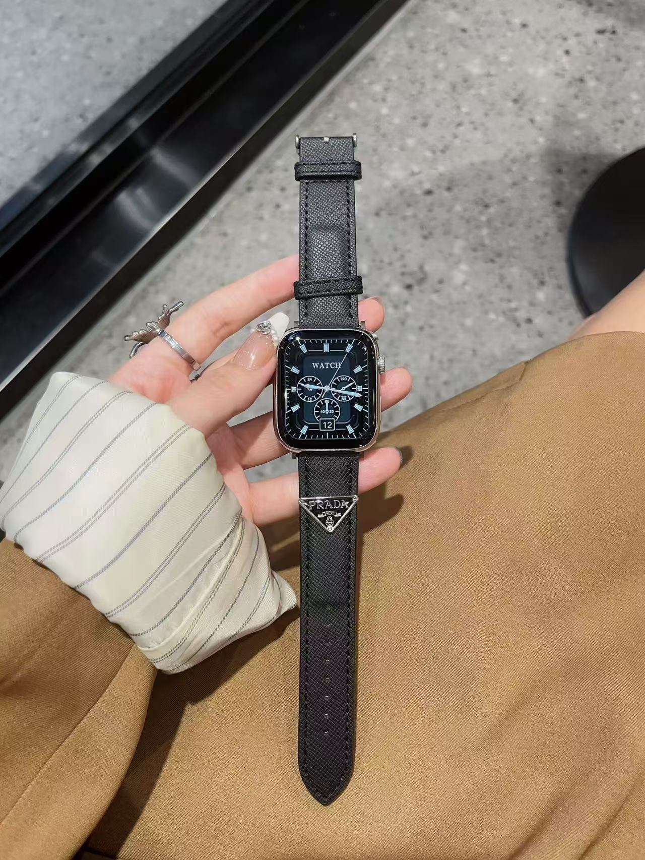 Premium PR Apple Watch Band Black Printing-CYPR104
