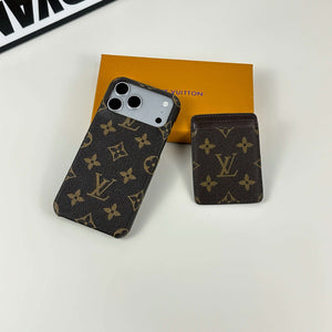 Leather Monogram Magnetic Wallet Big Printing-CYLV021