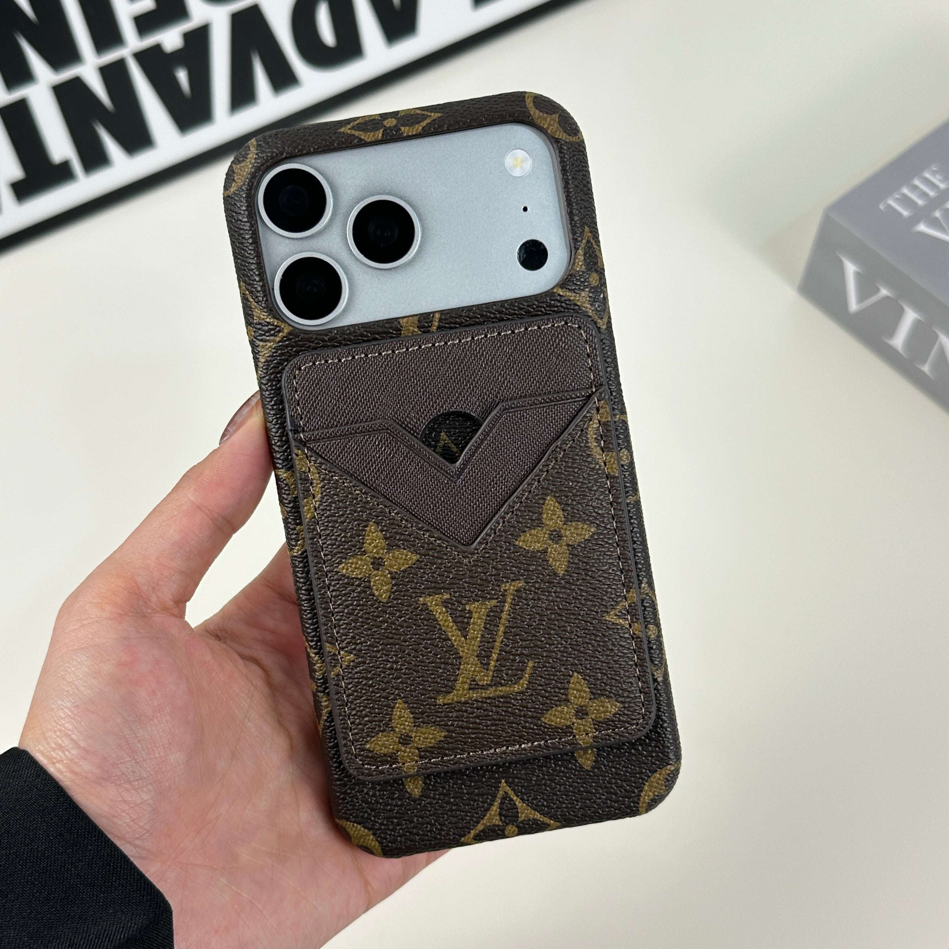 Stylish Leather Monogram Magnetic Wallet Big Printing-CYLV024