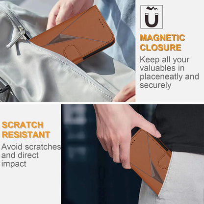 Leather iPhone Cases With Flip Wallet and Strap Brown-BC25087