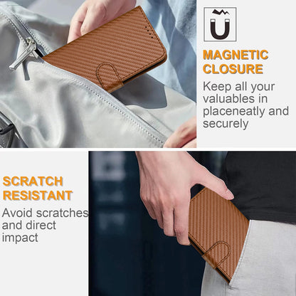 Leather iPhone Cases With Wallet and Strap Brown-BC25080