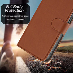 Leather iPhone Cases With Flip Wallet Brown-BC25054 Burycase