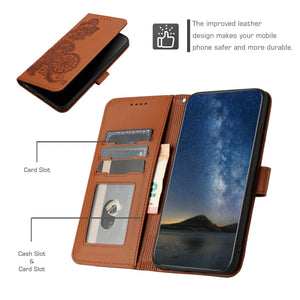 Leather iPhone Cases With Flip Wallet and Strap Brown -BC25072 Burycase