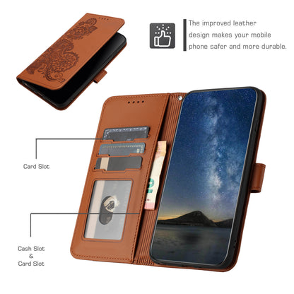 Leather iPhone Cases With Flip Wallet and Strap Brown -BC25072