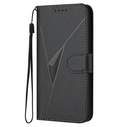 Leather iPhone Cases With Flip Wallet and Strap Black-BC25089