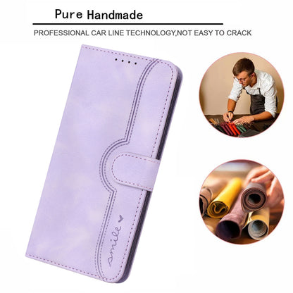 Leather iPhone Cases With Card Holder and Strap Purple -BC25062