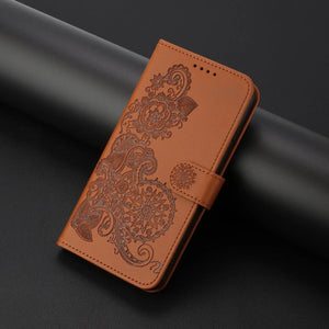 Leather iPhone Cases With Flip Wallet and Strap Brown -BC25072 Burycase