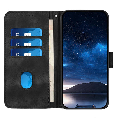 Leather iPhone Cases With Card Holder and Wrist Strap Black-BC25084