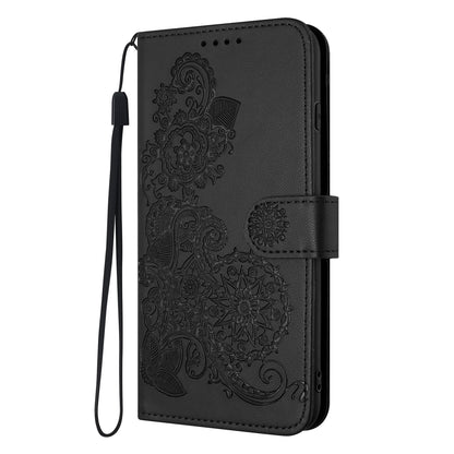 Leather iPhone Cases With Flip Wallet and Strap Black-BC25069