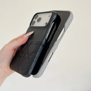 Leather iPhone Case with Card Holder Pink-BC25019 Burycase