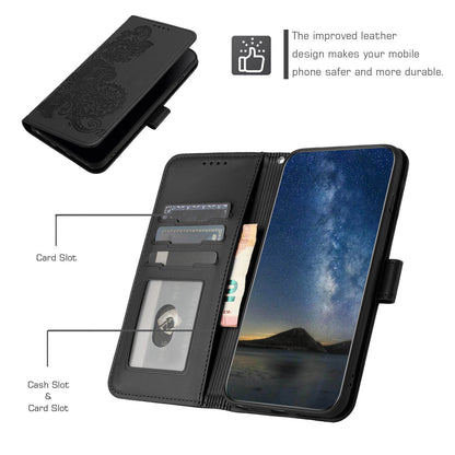 Leather iPhone Cases With Flip Wallet and Strap Black-BC25069