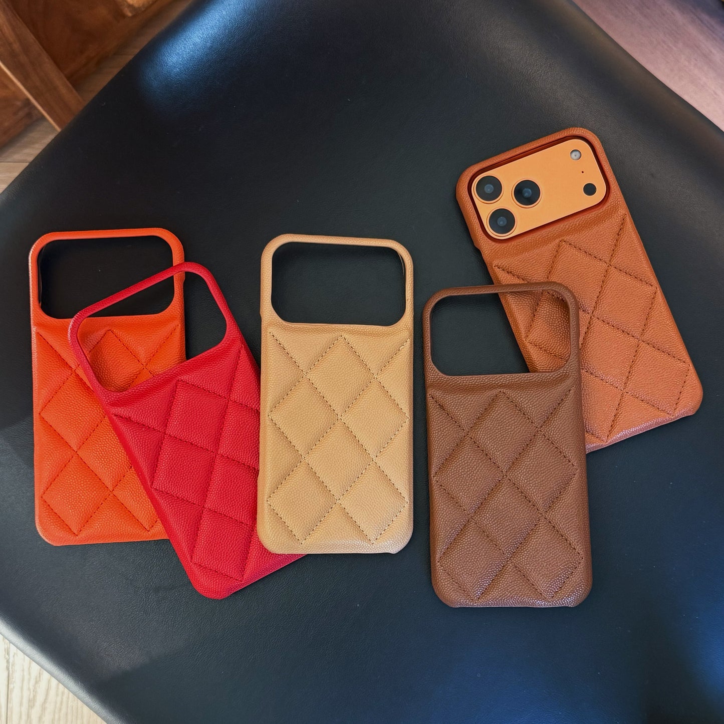 Leather iPhone Case Orange-BC25022