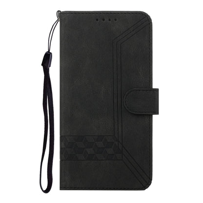 Leather iPhone Cases With Flip Wallet and Wrist Strap Black -BC25048