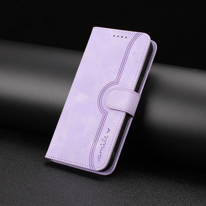 Leather iPhone Cases With Card Holder and Strap Purple -BC25062