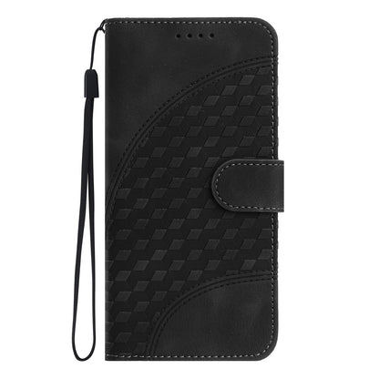 Leather iPhone Cases With Card Holder and Wrist Strap Black-BC25075