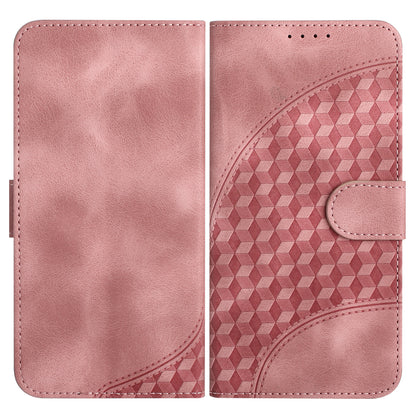 Leather iPhone Cases With Card Holder and Wrist Strap Pink-BC25073