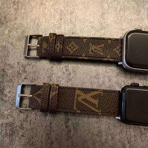Leather Monogram Apple Watch Band Small Printing-CYLV105