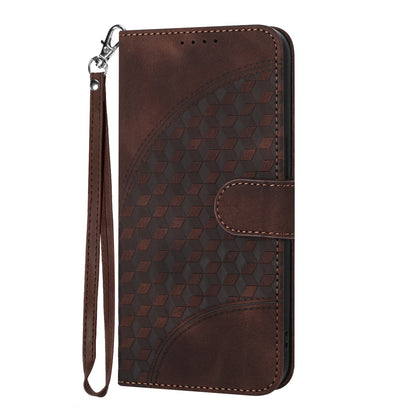 Leather iPhone Cases With Card Holder and Wrist Strap Brown -BC25078