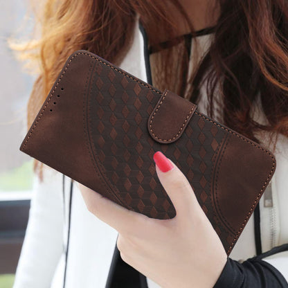 Leather iPhone Cases With Card Holder and Wrist Strap Brown -BC25078