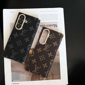 Luxury Leather Monogram Samsung Galaxy Z Fold Series Case Big Printing-CYLV089