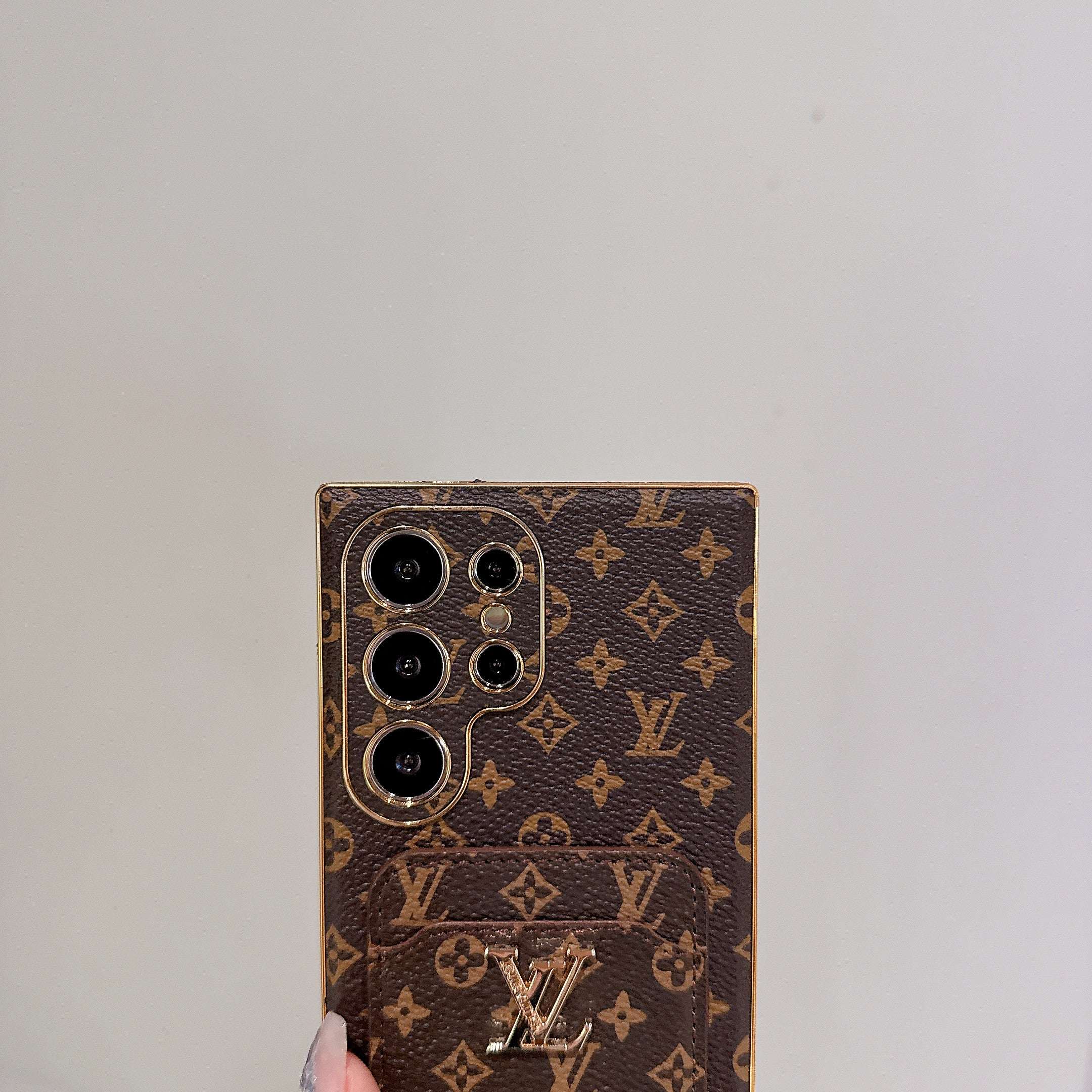 Luxury Monogram Samsung Galaxy S Series Case  With Card Holder-CYLV091