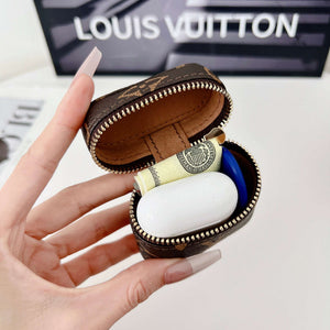 Premium Leather Monogram AirPods Cases-CYLV115