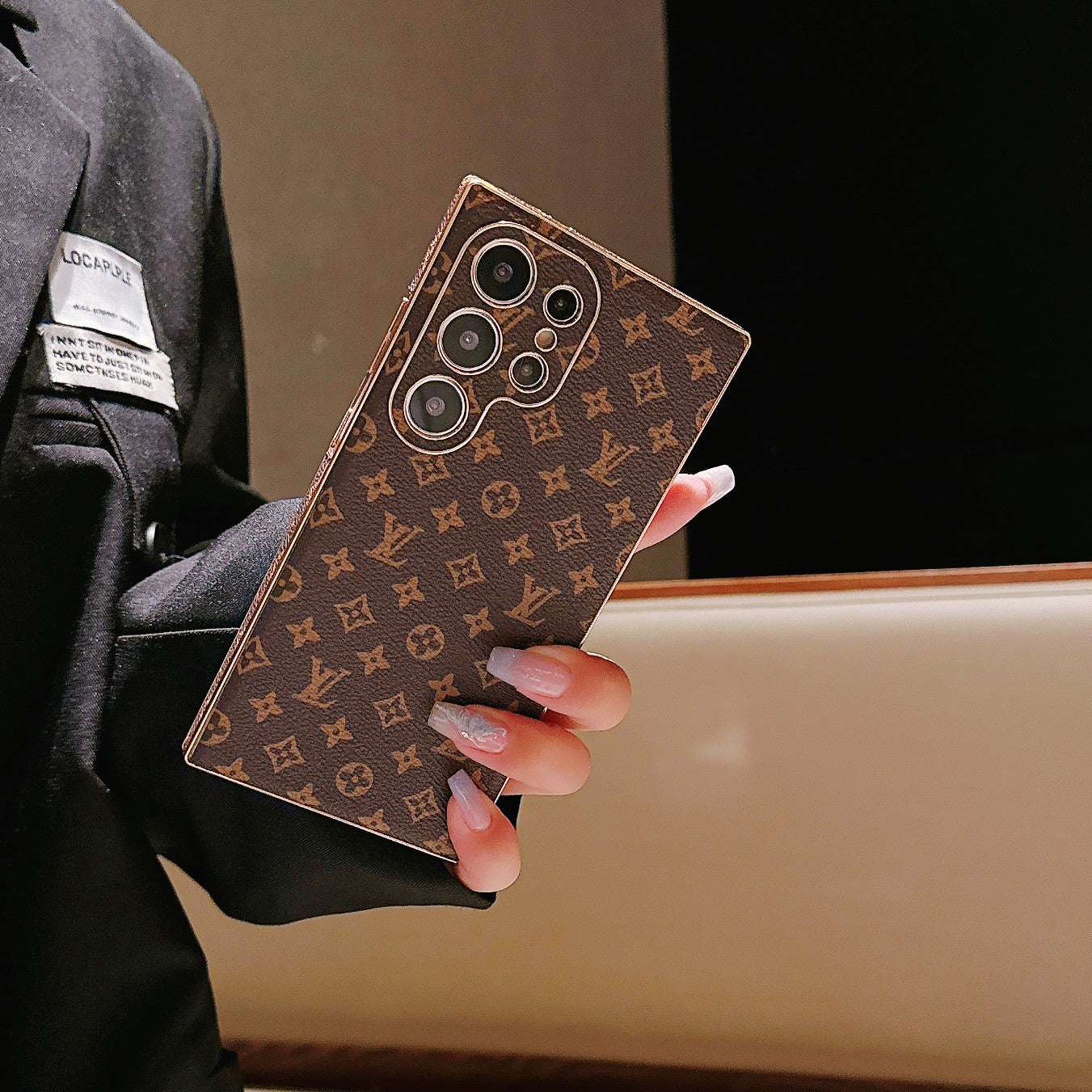 Refined Leather Monogram Samsung Galaxy S Series Case -CYLV090