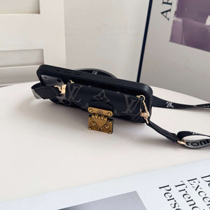 Classic Leather Monogram iPhone Case With Card Holder And Strap-CFK251605