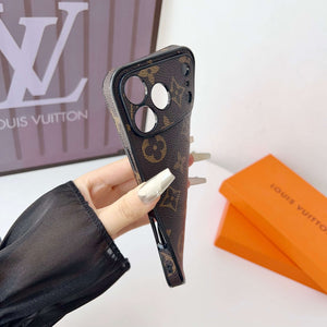 Premium Leather Monogram iPhone Case （Magsafe） For iPhone 17 Series-CYLV059