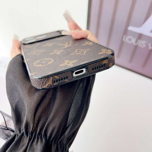 Premium Leather Monogram iPhone Case （Magsafe） For iPhone 17 Series-CYLV059