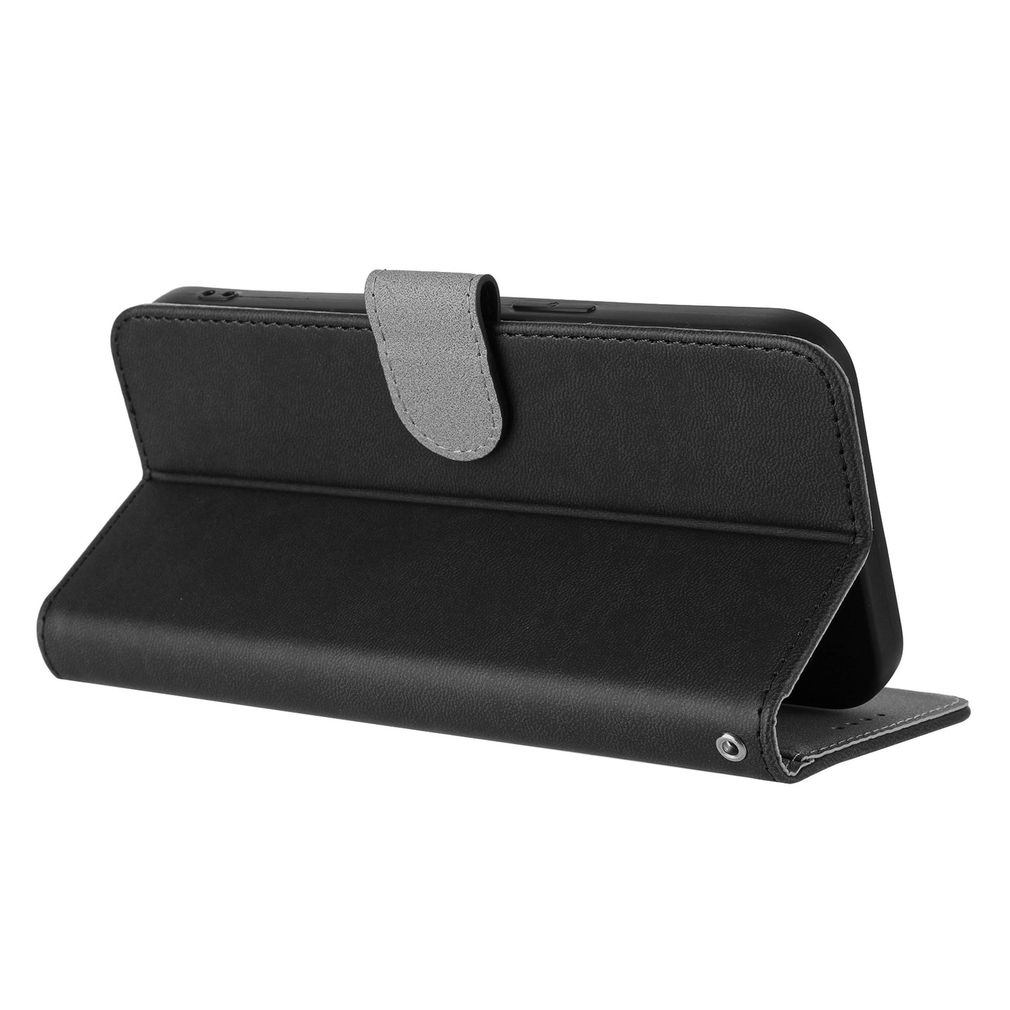 Leather iPhone Cases With Flip Wallet Black-BC25051