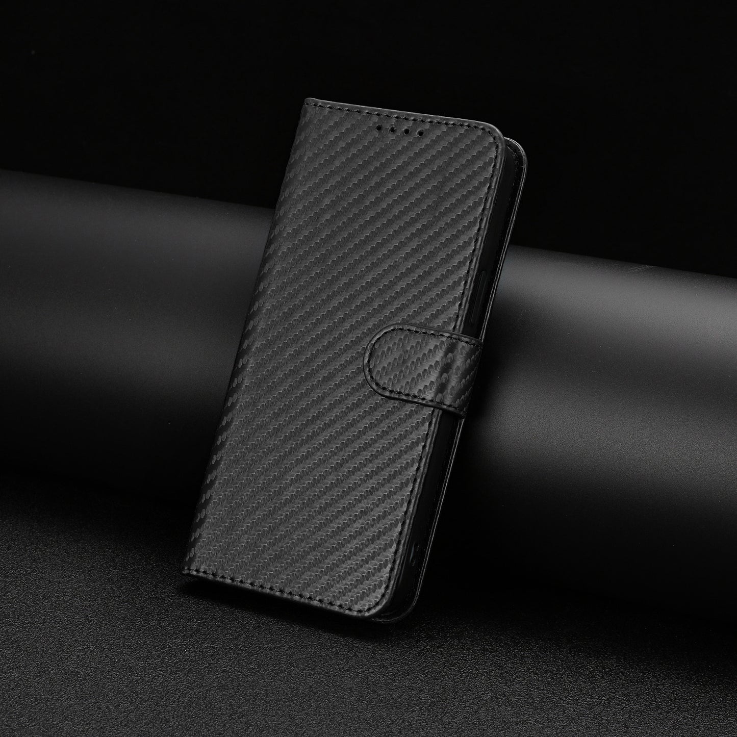 Leather iPhone Cases With Wallet and Strap Black-BC25079