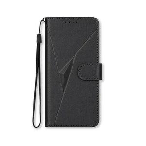 Leather iPhone Cases With Flip Wallet and Strap Black-BC25090 Burycase