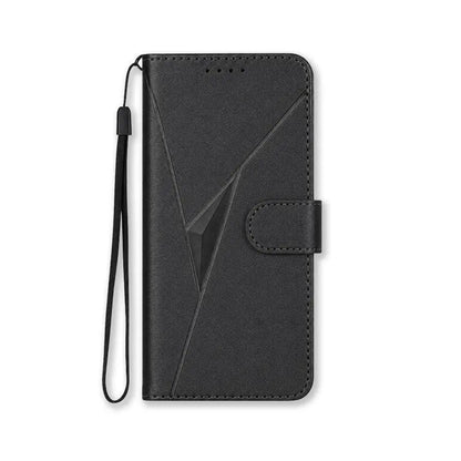 Leather iPhone Cases With Flip Wallet and Strap Black-BC25090 Burycase