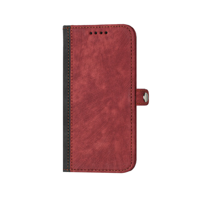 Leather iPhone Cases With Flip Wallet and Wrist Strap Brown-BC25056